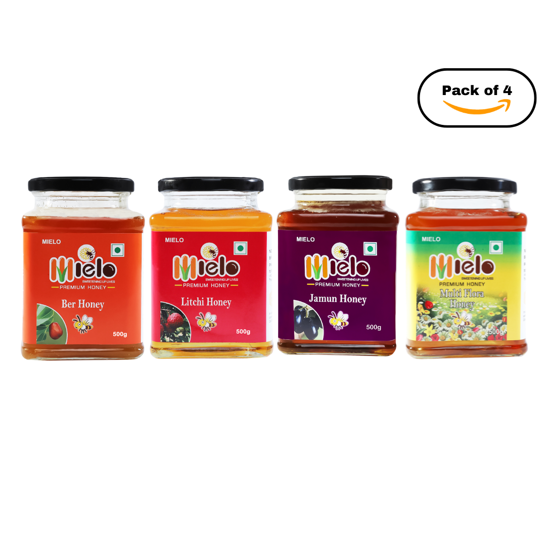 Mielo Ber, Jamun, litchi and Multiflora Honey (500g*4)